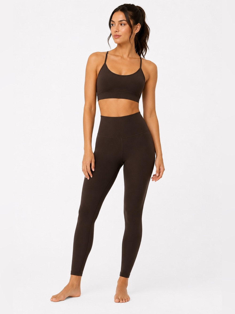 Alo Yoga High-Waist Airlift Leggings Espresso Brown SizeM NWT Sculpt Compression